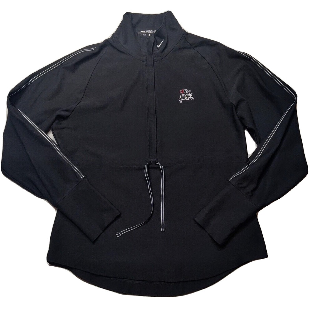 NIKE GOLF THE HONDA CLASSIC Women Medium DRI-FIT 1/2 Zip Black Pullover